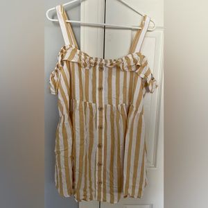 Tank top with fludder sleeve. It’s a maternity top from Target